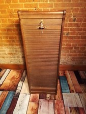 Antique Oak Tambour Filing