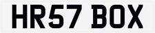 HORSEBOX REG NUMBER PLATE HR57