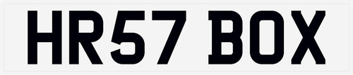 Horsebox reg number plate hr57 - number,