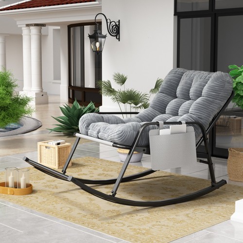 Reclining rocking chair with - reclining,