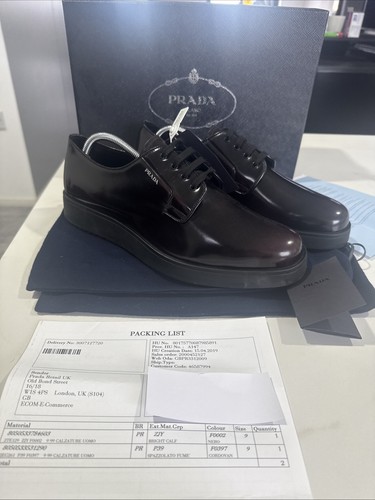 Prada cordovan leather derby - prada,
