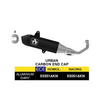 Marmitta completa ARROW omologata Urban nera PIAGGIO per Vespa GTS 310 2025-2025