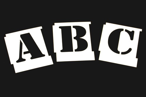 Alphabet letter stencils - letter, set