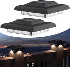 2× Solar Powered Post Lights