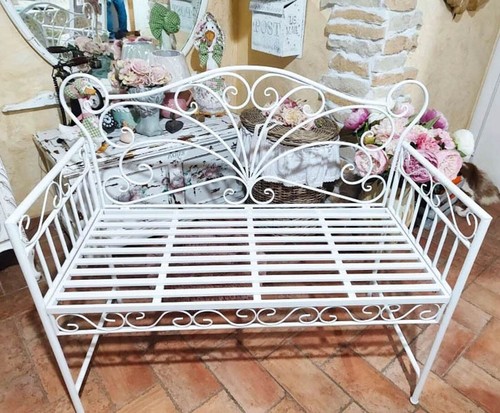 Seater metal garden - garden, bench