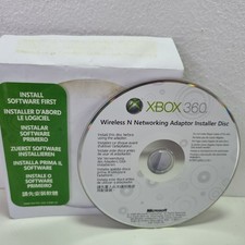 Xbox 360 Wireless N Networking Adapter Install Installer Microsoft - Disc only