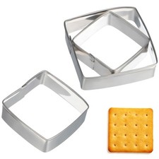  6 Pcs Cookie Cutters Biscuit Cutter Square Cookie Cutter Stainless Steel Cookie