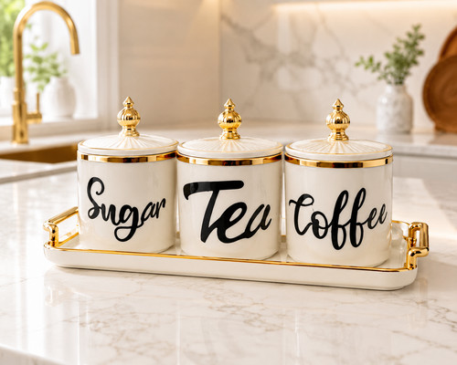 Tea coffee sugar - coffee, canisters