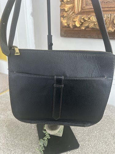 Fossil black leather crossbody - fossil,