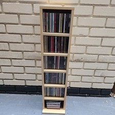 Wooden cd rack storage holds