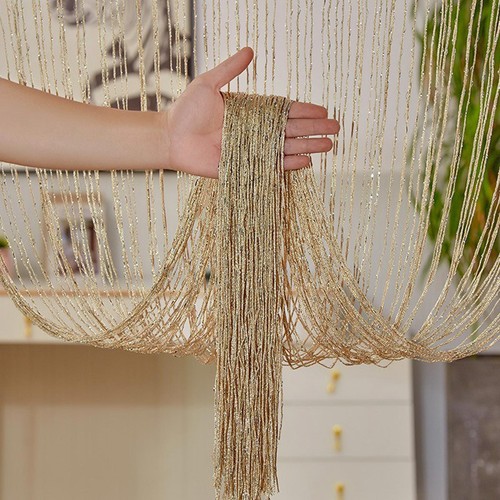 String curtain panels door - string,