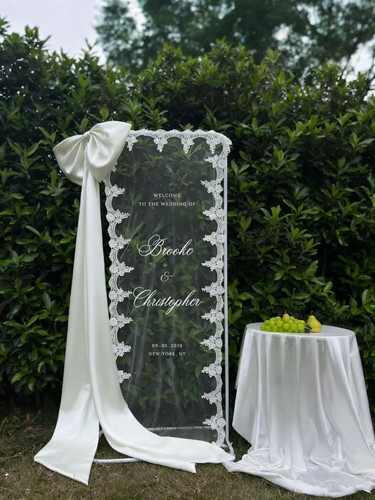 Lace sheer wedding welcome - lace,