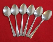 6 Vintage Thomas Turner Pedigree Silver Plated Dessert Spoons 18.5cm Windsor