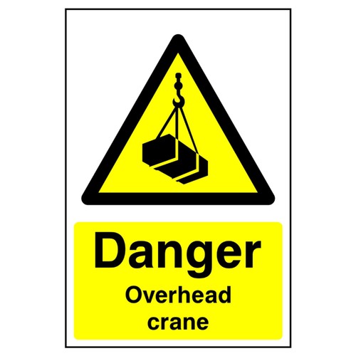 Danger overhead crane sign - danger, or