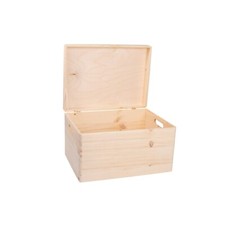 Large Plain Wooden Box Storage