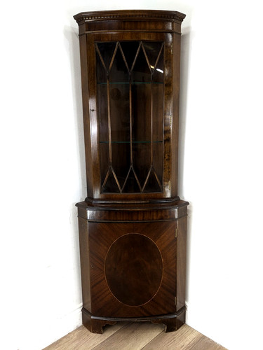 Corner cabinet mahogany door - cabinet,