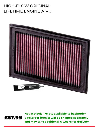 High flow lifetime engine - k&n,