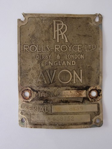 Rolls royce avon - hunter, data