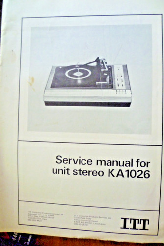 Itt ka1026 stereo record - itt,
