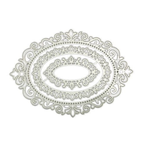 Retro ellipse lace frame - ellipse,