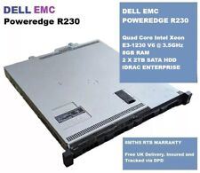 Dell Poweredge R230 1U Server XEON E3-1230 V6 Quad Core 3.5GHz 8GB / 2X2TB