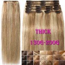 Thick Double Weft Clip In Real