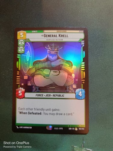 Star wars unlimited foil card - star,