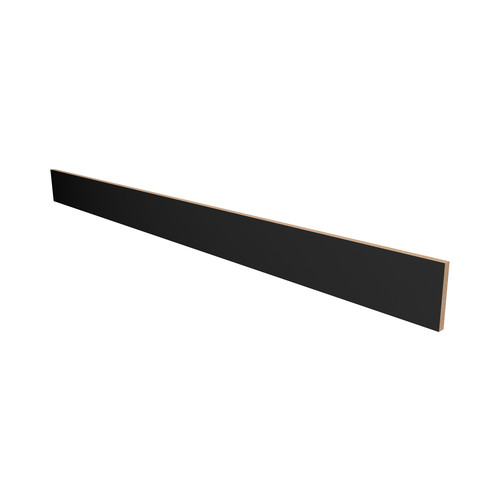 Matt black kitchen - black, plinth