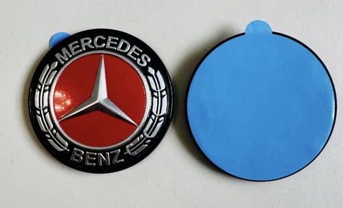 Black red hood flat badge - flat,