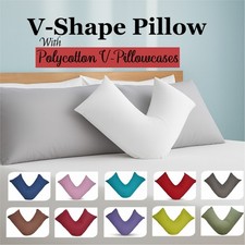 V Shaped Orthopedic Pillow With Case Or Cover Nursing Pregancy Neck&Back Support