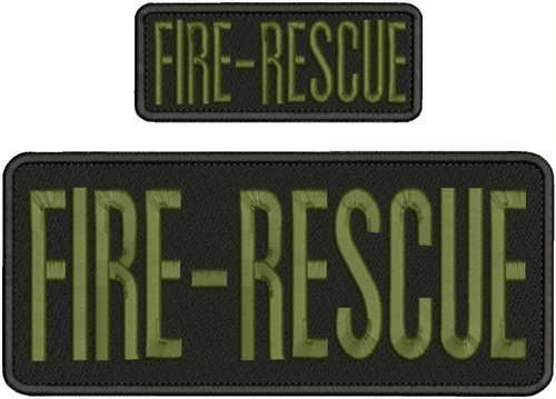 Fire rescue embroidery patch - embroidery,