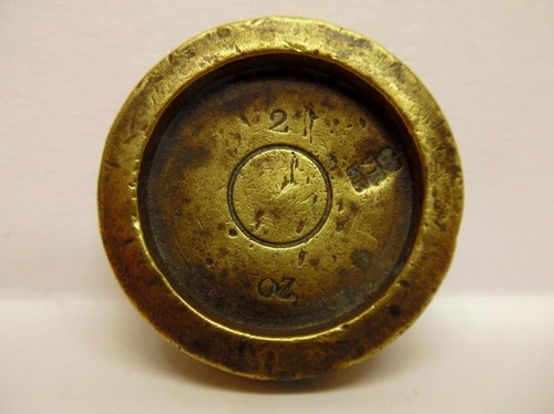 Victorian 2oz brass weight - 2oz,