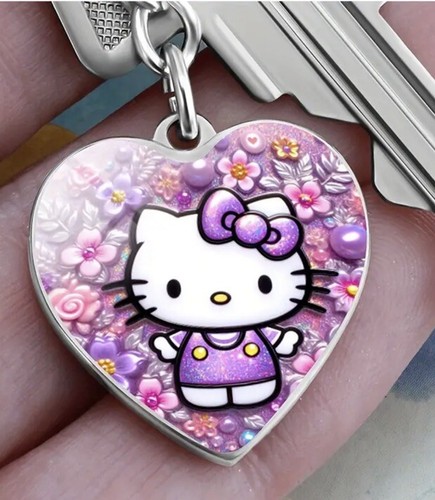 Hello kitty flowery love heart - flowery,