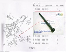 Yamaha RD350LC Frame Bolt 90105-10053 NOS RD350YPVS RZ350 FRAME BOLT RD250LC