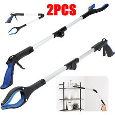2X LONG REACH GRABBER REACHER LITTER PICKER HELPING HAND HELD PICK UP TOOL 81CM