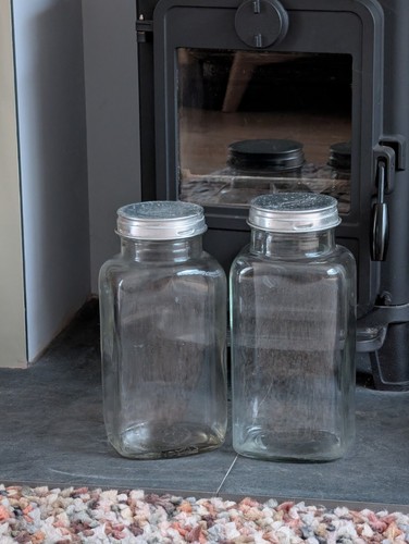 Vintage glass sweet jars - vintage, x2