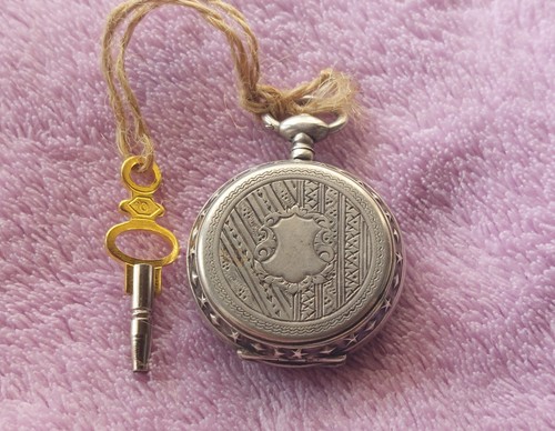 Antique silver key - key, pocket