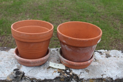 Vintage terracotta pots - vintage,