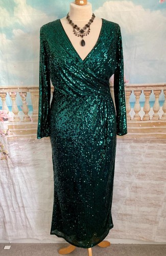 Black green sequin maxi - green,