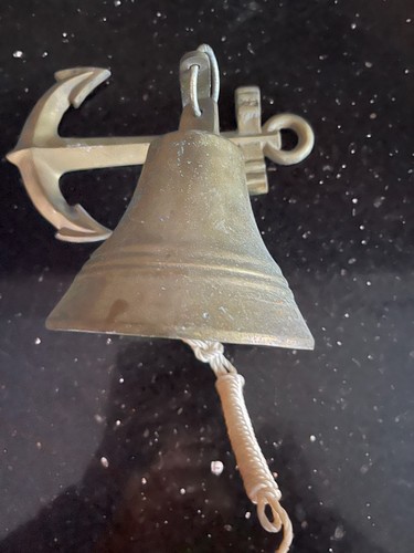 Vintage brass ships bell with - vintage,