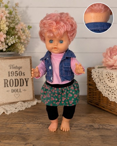 Vintage 1950s roddy doll pink - 1950s,