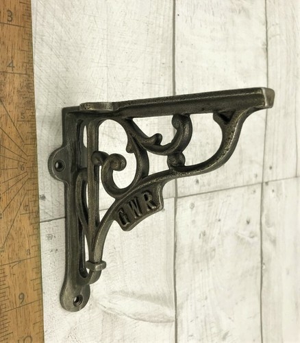 Pair gwr cast iron shelf - of,