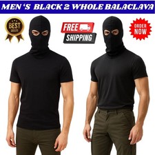 Mens Black 2 Hole Balaclava