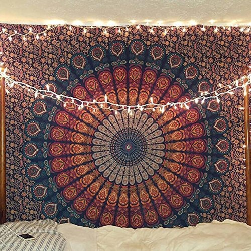 Raajsee blue orange - blue, tapestry