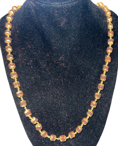 Rudraksha 22ct gold necklace - rudraksha,