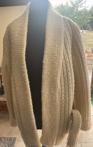 Chunky hand knit cream - 36”,