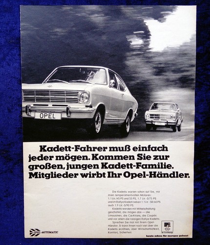 Opel kadett coupe and - f,