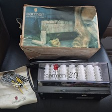 Vintage Carmen Cascade 20 Heated Rollers and Clips Made in Denmark VGC