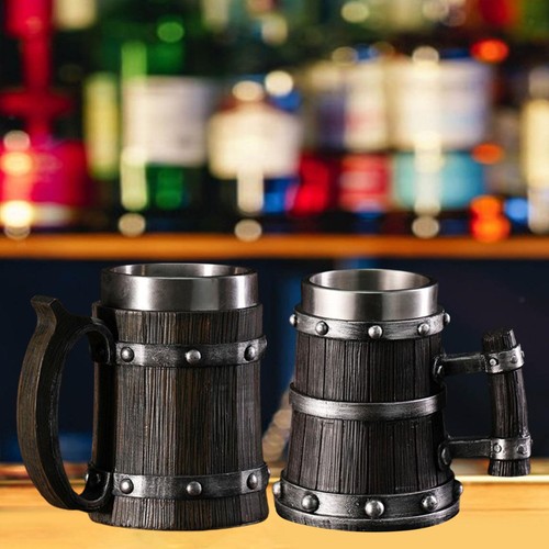Wooden barrel beer mug - wooden,
