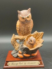 Tawny Owl Figurine by Leonardo – 14cm with Plinth, Vintage